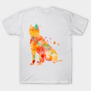 American Staffordshire Terrier Watercolor Painting 2 T-Shirt